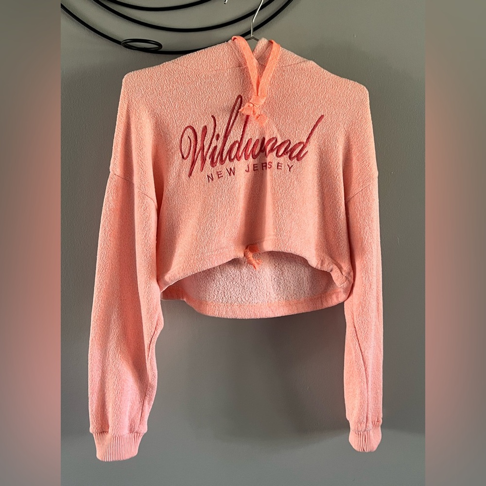 New Jersey Orange Cropped Hoodie